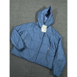 New Stio East Butte Insulated Jacket Mountain Shadow Blue Women's Large Hooded